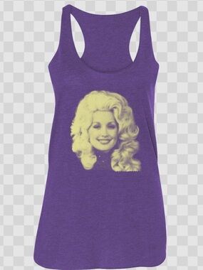 Purple Dolly Parton Racerback Tank Top